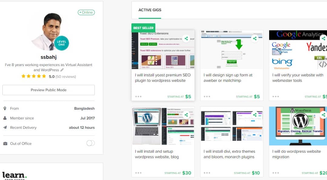 Fiverr Portfolio